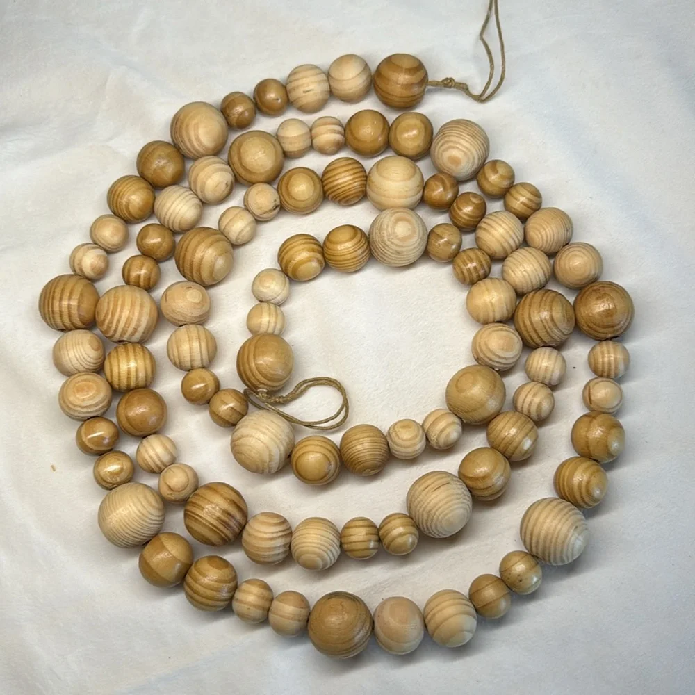 Wood Beads Christmas Garland